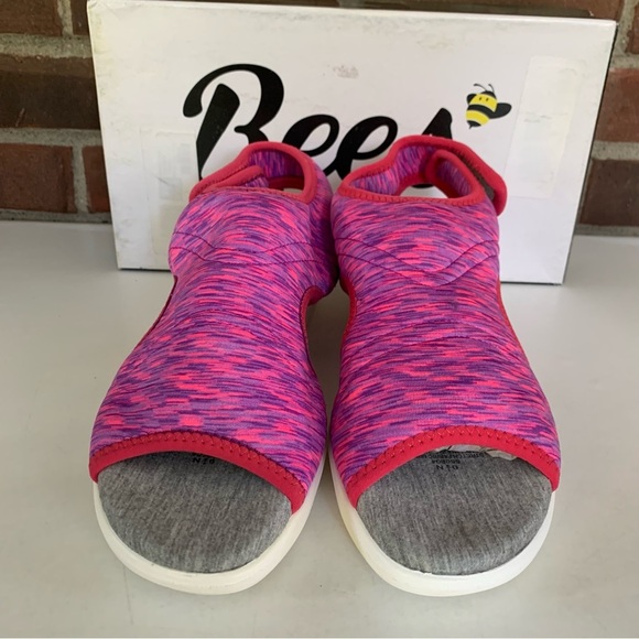 Bees By Beacon Womens Jodie Pink Multi Casual Ankle Strap Sandals US 9.5 N - Picture 3 of 9